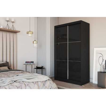 Kvalitní Šatní Skříň Viviana 200 cm Černá Furniture