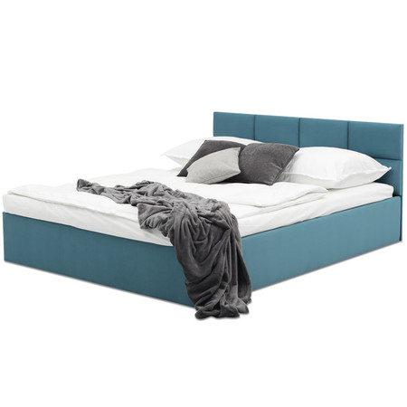 Čalouněná postel MONOS s pěnovou matrací rozměr 140x200 cm Béžová Signal-nabytek