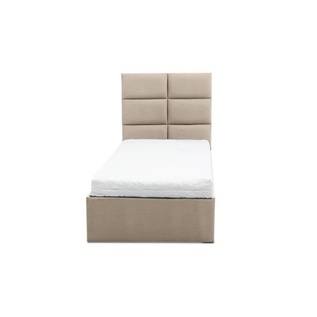 Čalouněná postel TORES s pěnovou matrací rozměr 90x200 cm Světle šedá Signal-nabytek