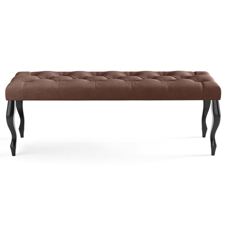 Lavice CHESTERFIELD 100x40 cm Tmavě hnědá Signal-nabytek